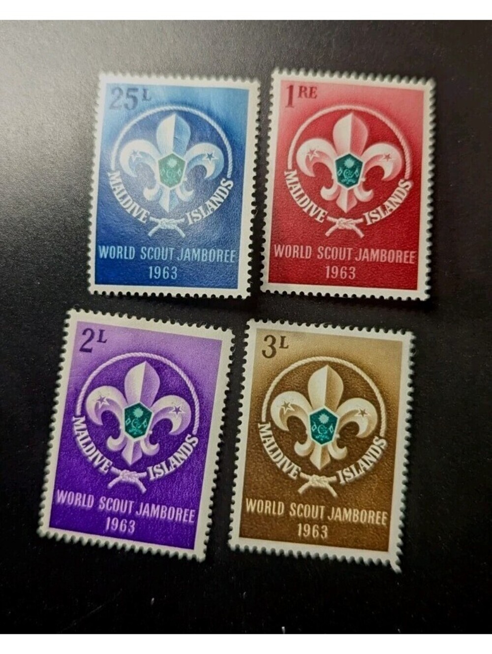 Maldive Islands Stamp Scott #129-132, Boy Scout Jamboree, Set of 4 MLH